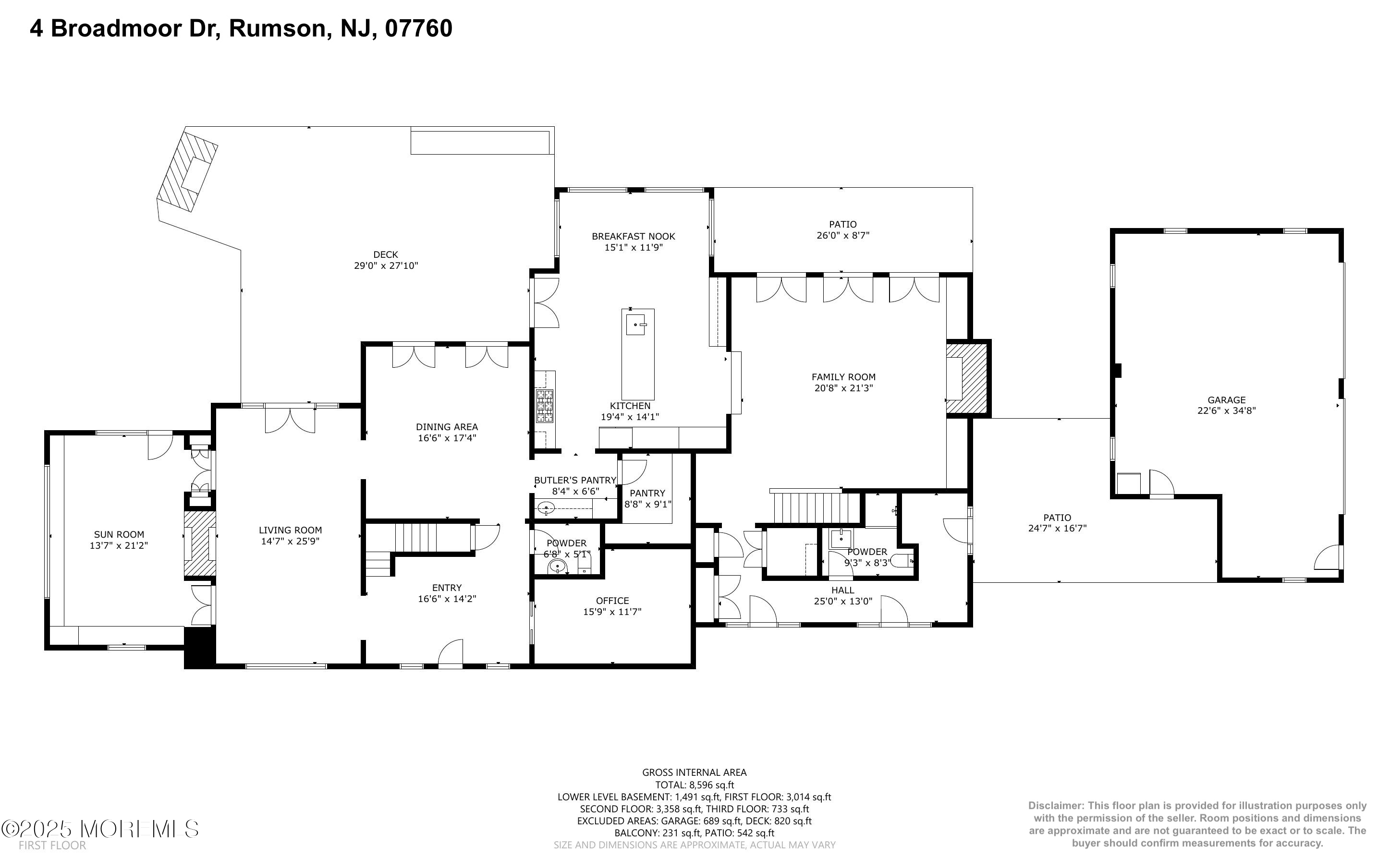 4 Broadmoor Drive Rumson, NJ 07760 - Photo 48 of 52 a picture of a floor plan