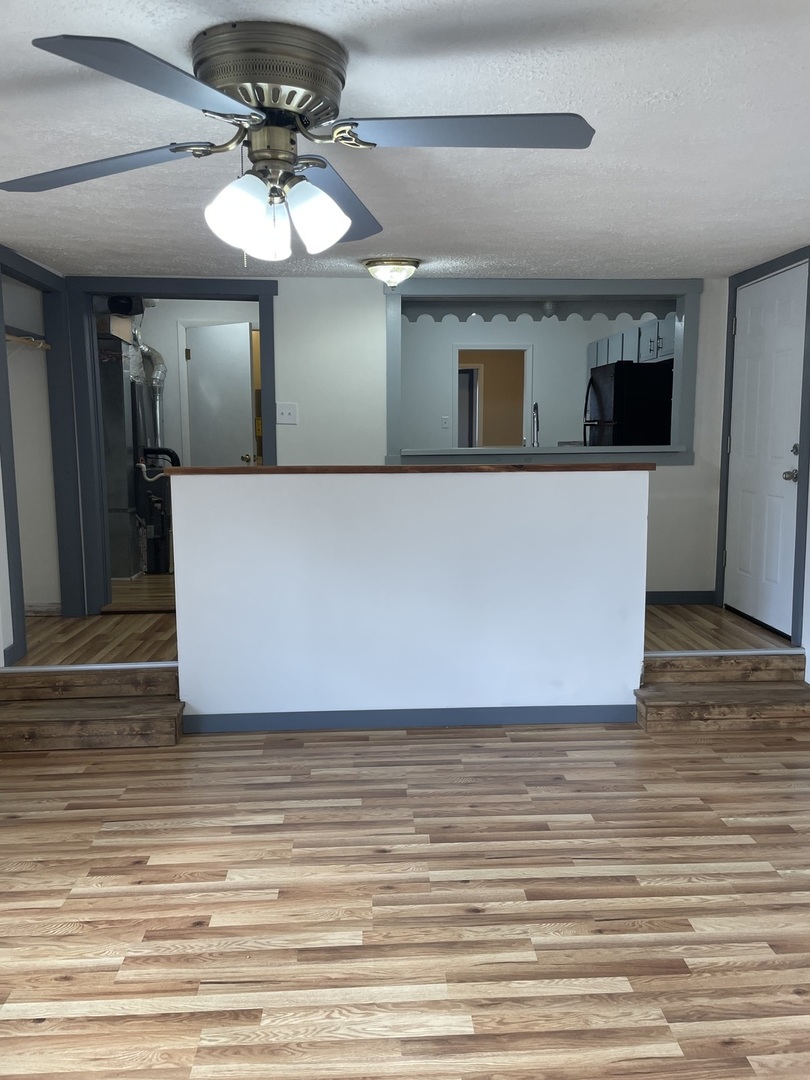 746 Mt Mission Road Metropolis, IL 62960 - Photo 4 of 24 a view of a living room with hardwood floor and a ceiling fan