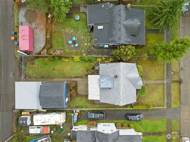 an aerial view of a city