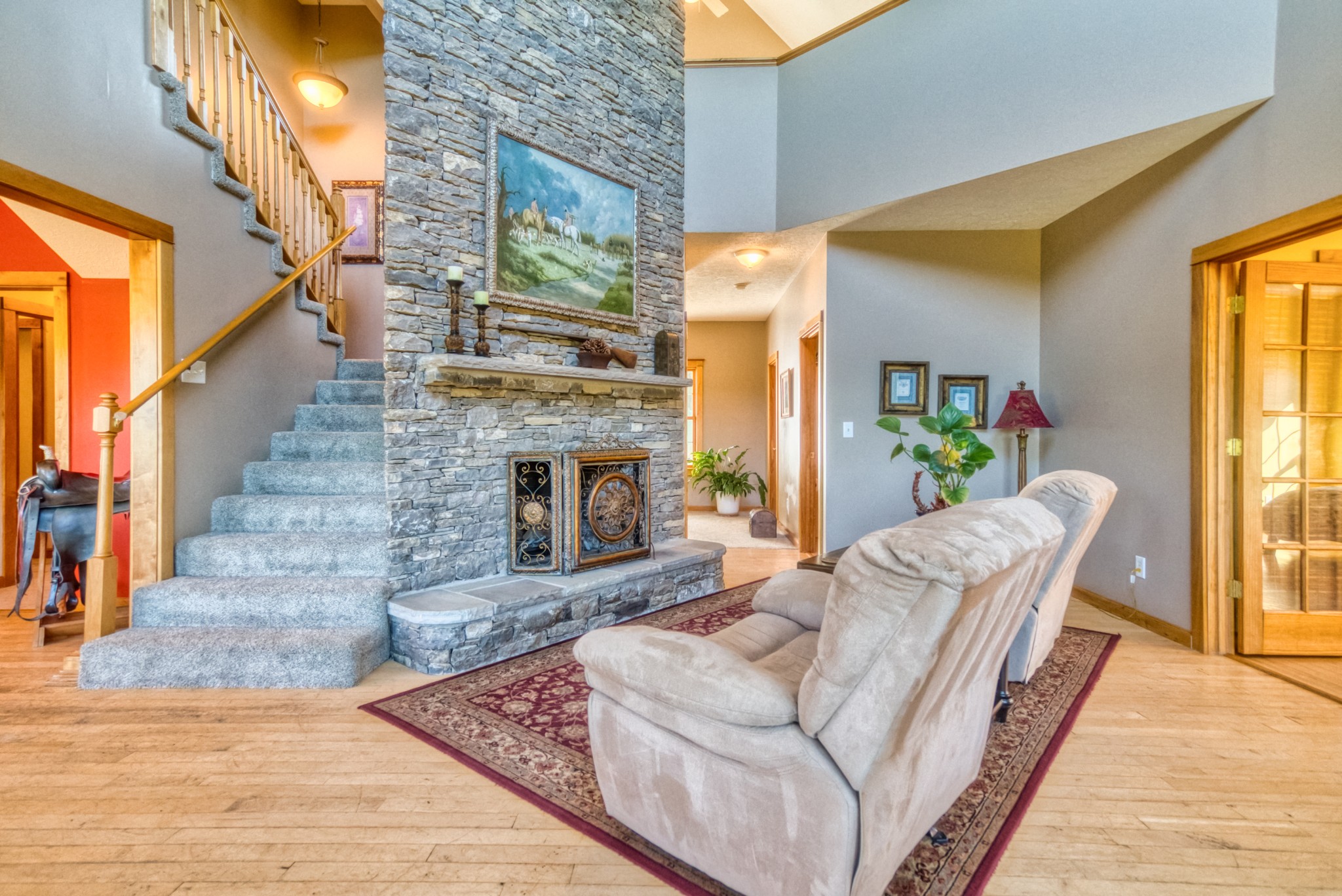216 Old Wolf Hill Road Bethpage, TN 37022 - Photo 20 of 48 a living room with furniture and a fireplace