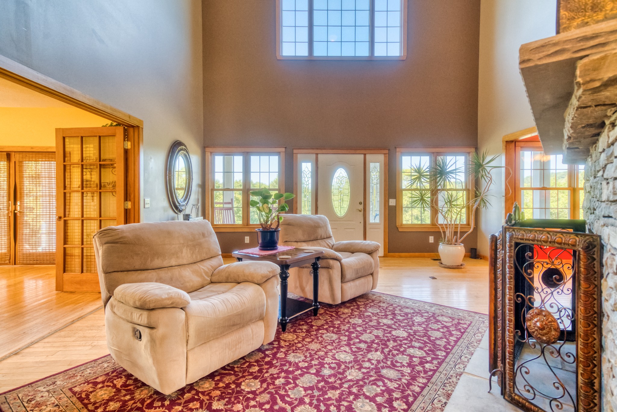 216 Old Wolf Hill Road Bethpage, TN 37022 - Photo 21 of 48 a living room with furniture fireplace and a large window