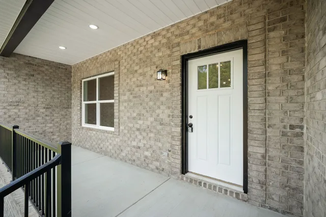 a view of front door of house