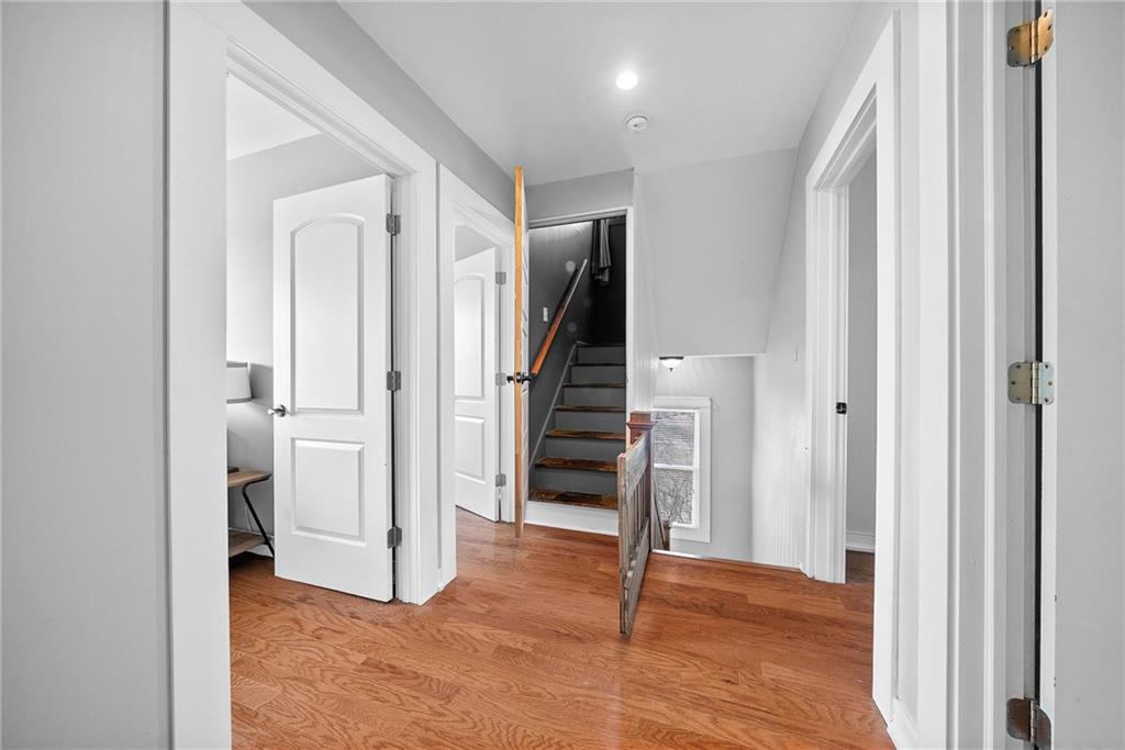449 Elwyn Avenue Springdale, PA 15144 - Photo 24 of 46 a view of entryway with wooden floor and stairs