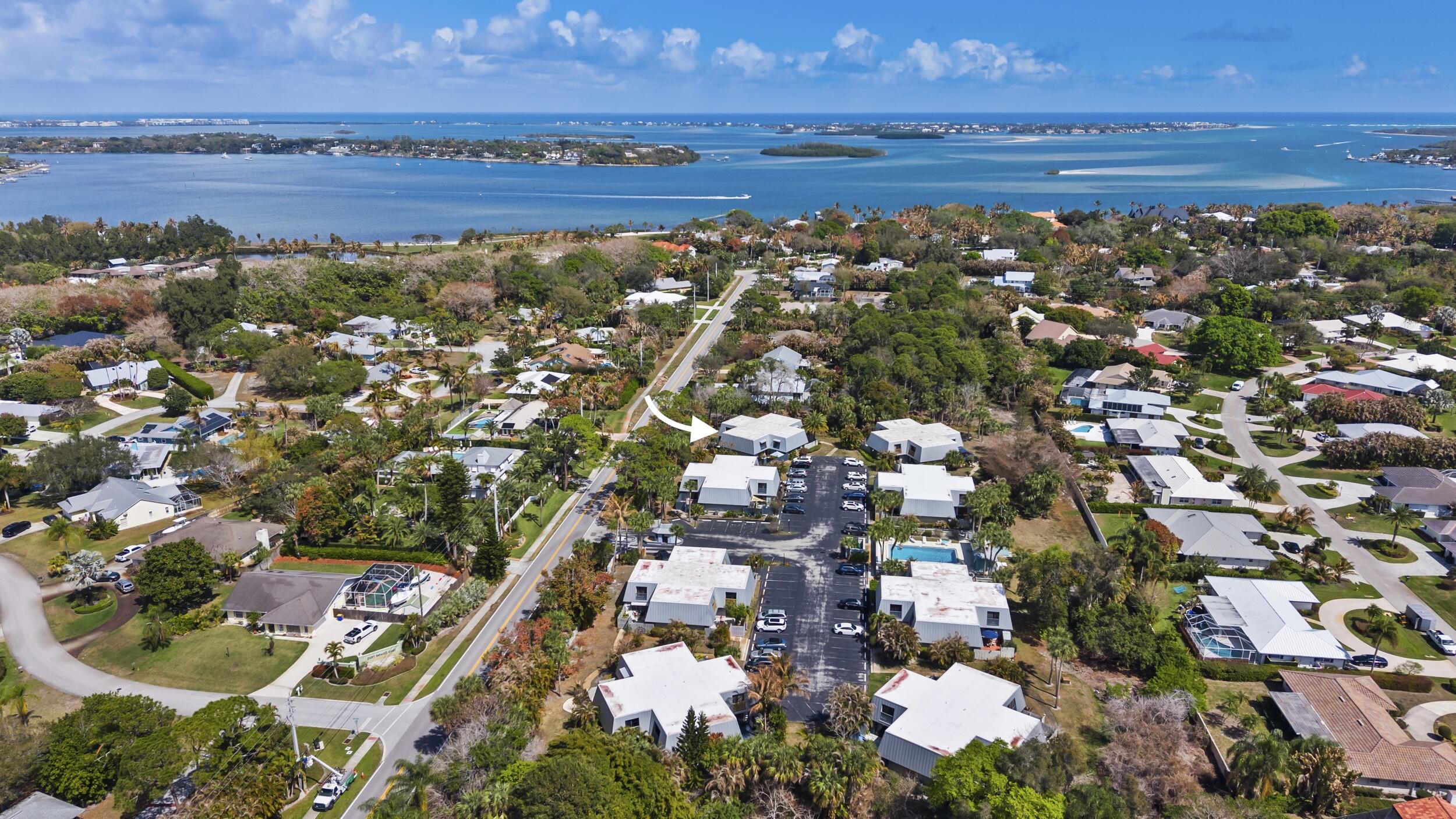 3852 Jefferson Street Stuart, FL 34997 - Photo 34 of 42 an aerial view of residential building with outdoor space