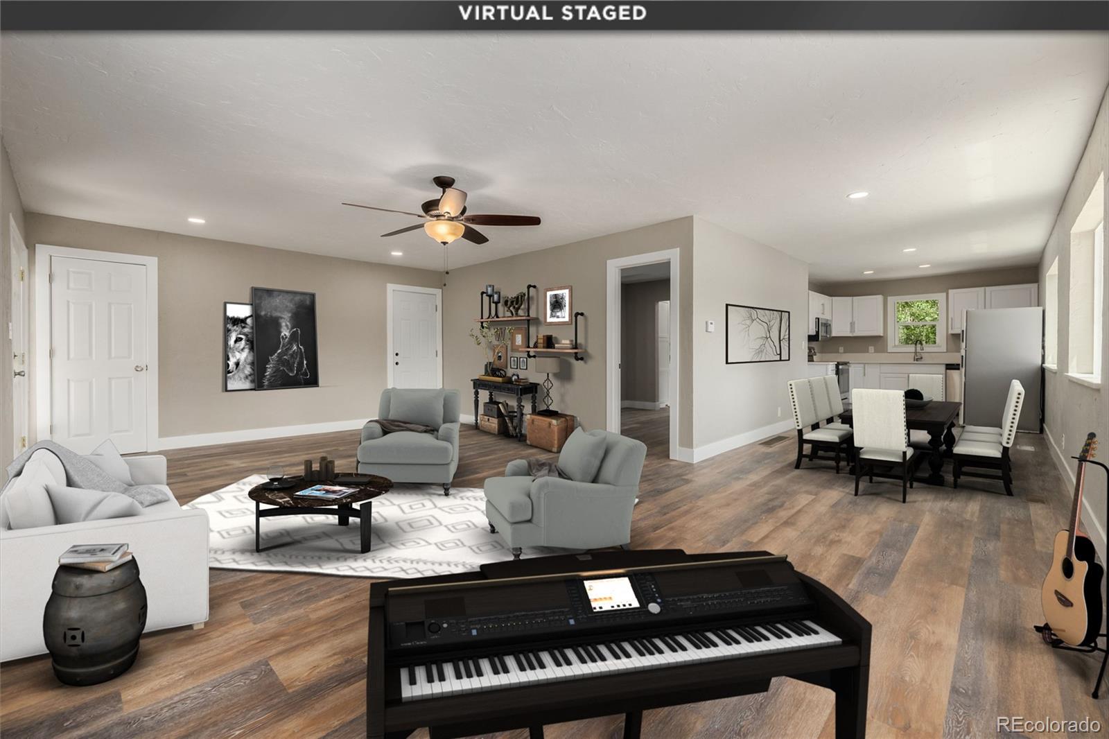 363 Neal Road Bailey, CO 80421 - Photo 23 of 39 a living room with furniture and wooden floor