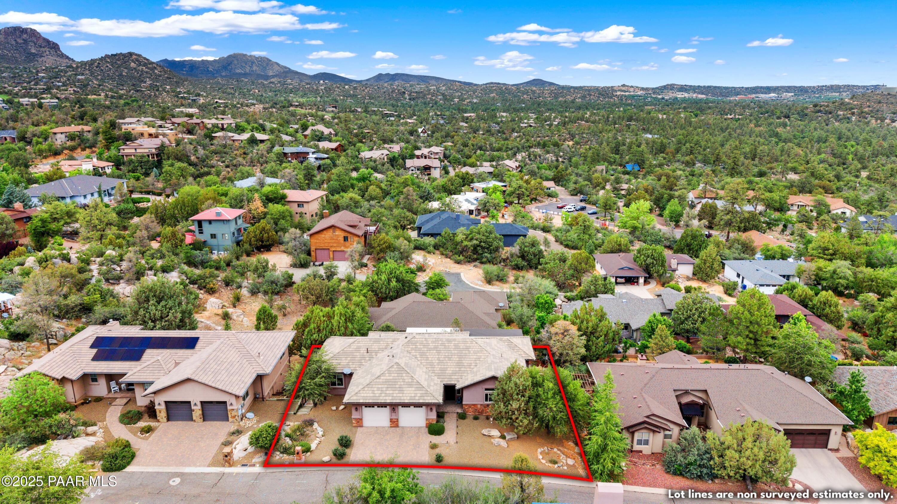 1468 Butte Road Prescott, AZ 86303 - Photo 2 of 31 an aerial view of residential houses with outdoor space and street view