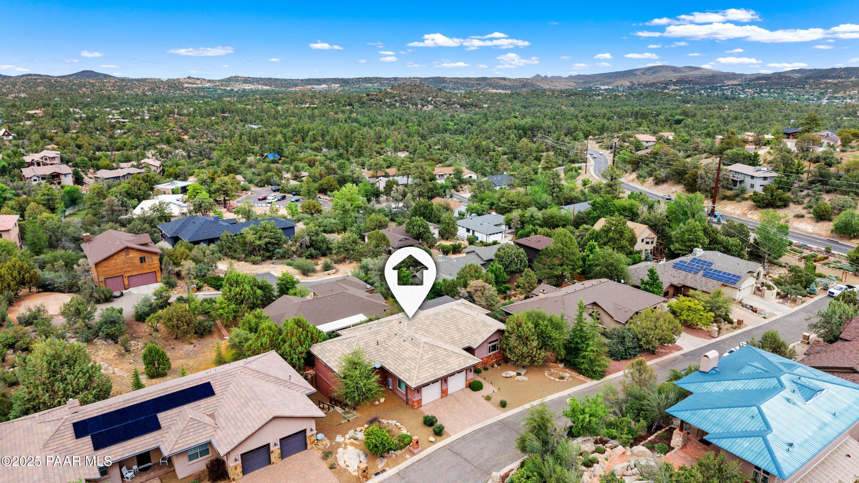 1468 Butte Road Prescott, AZ 86303 - Photo 29 of 31 an aerial view of residential houses with outdoor space and ocean view