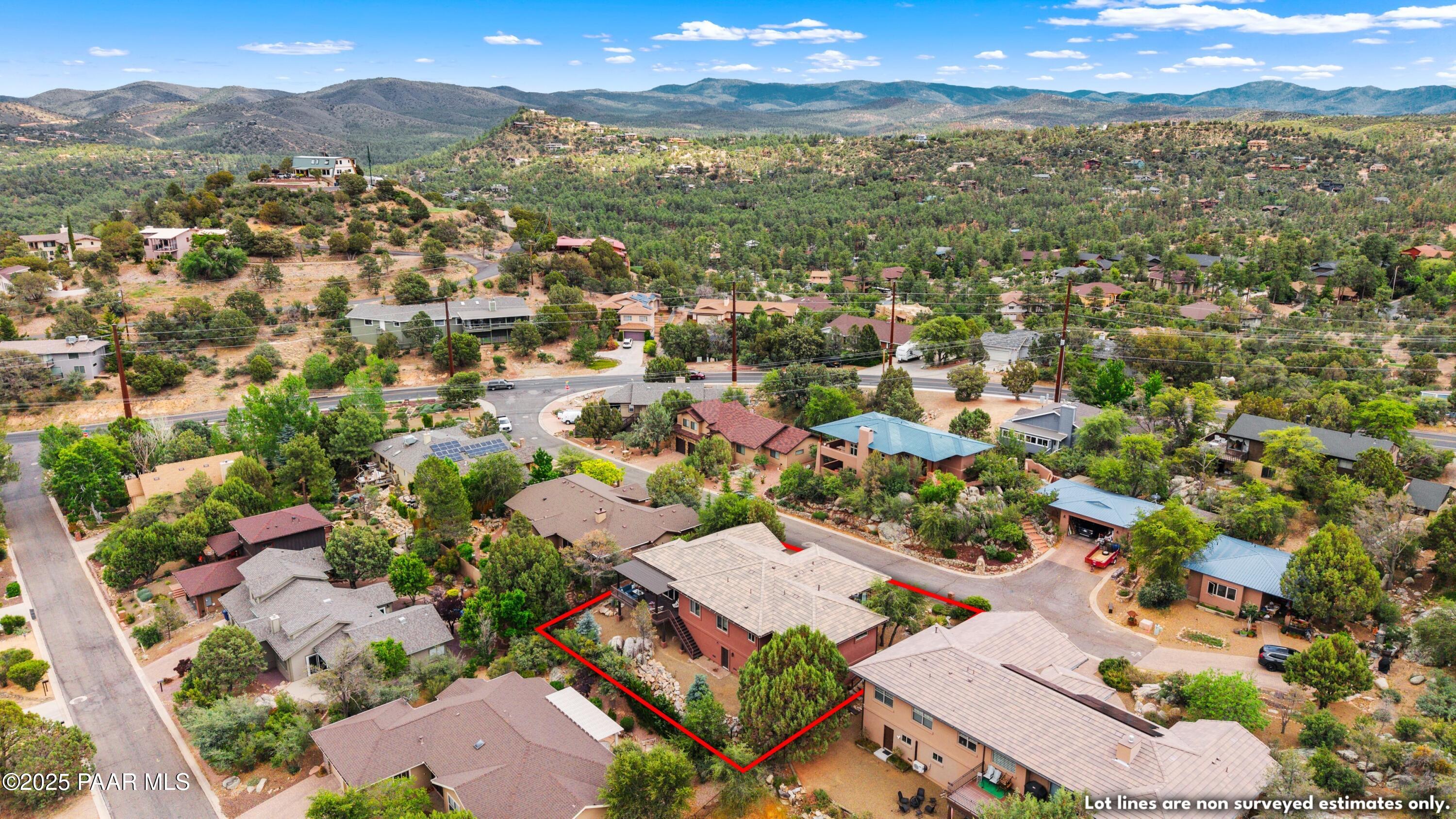 1468 Butte Road Prescott, AZ 86303 - Photo 30 of 31 an aerial view of residential houses with outdoor space