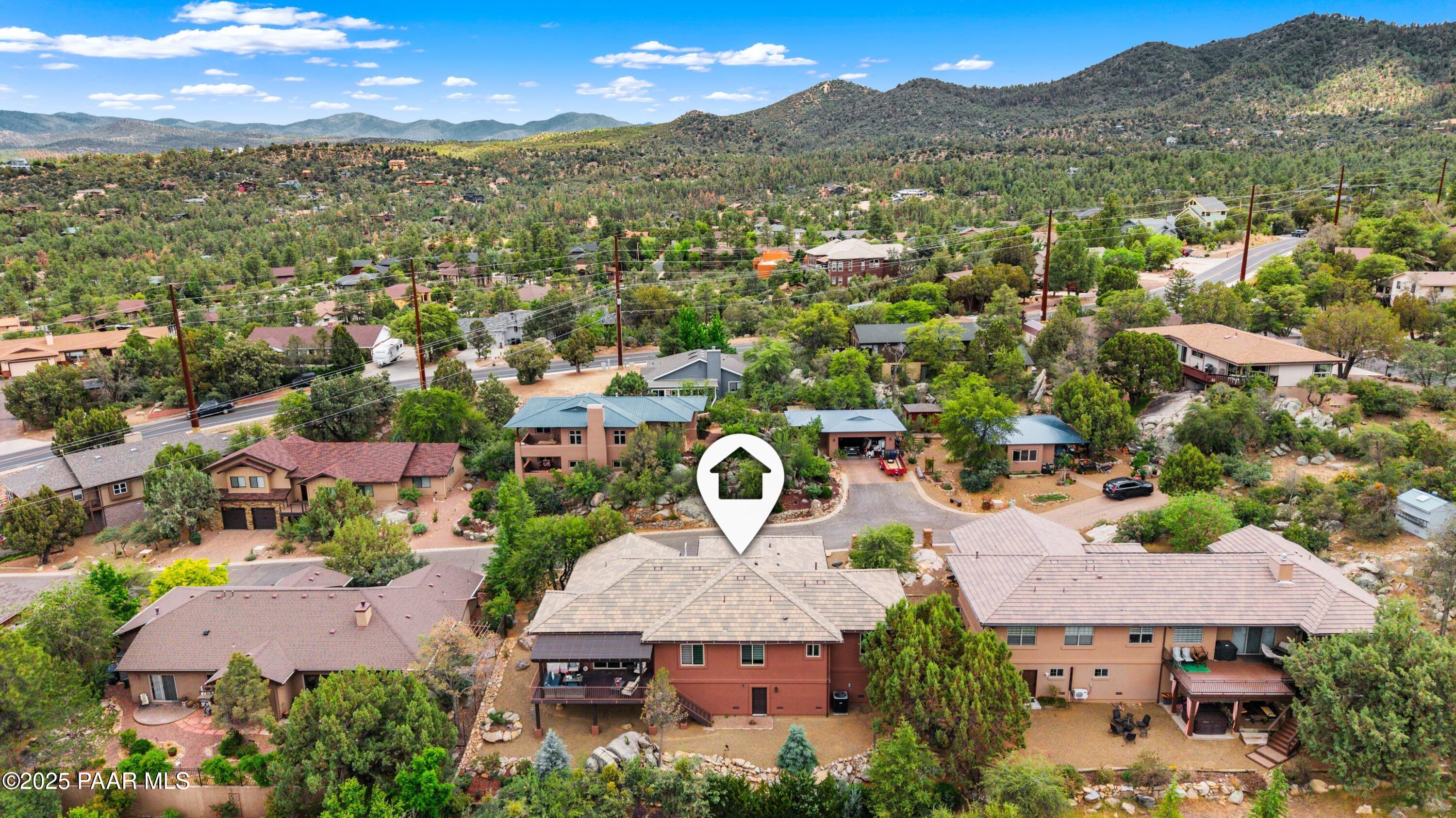 1468 Butte Road Prescott, AZ 86303 - Photo 31 of 31 an aerial view of a house with mountain view