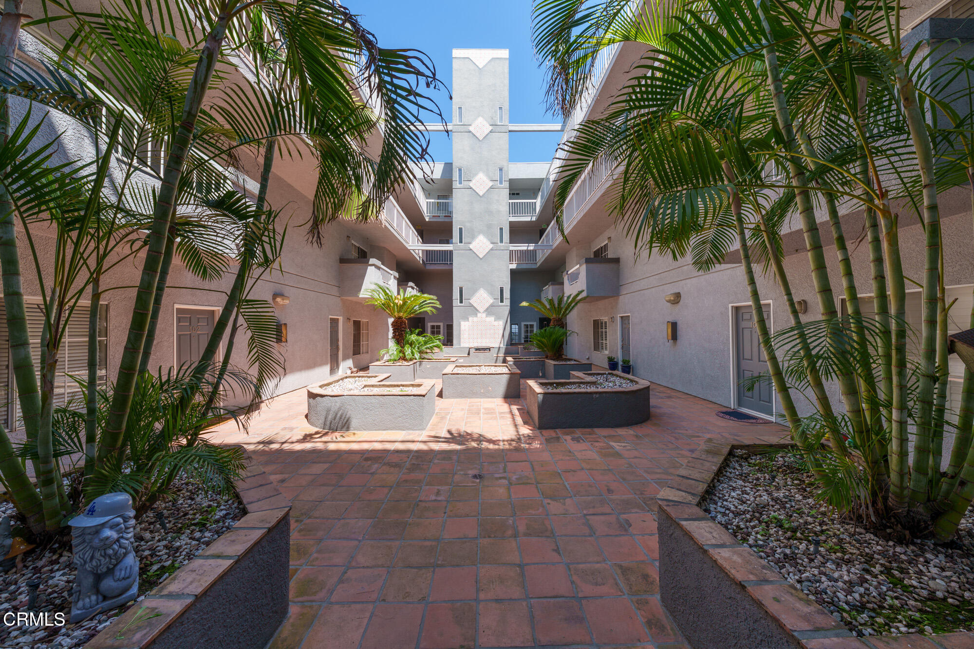 a view of a yard in front of a house
