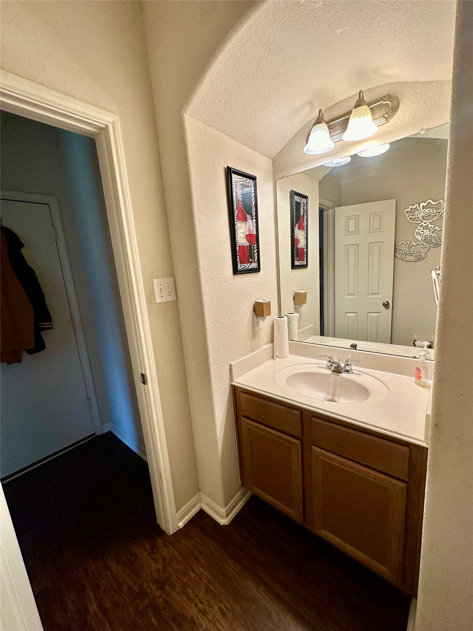 18622 Each Elm Way Houston, TX 77084 - Photo 21 of 35 a bathroom with a double vanity sink and mirror