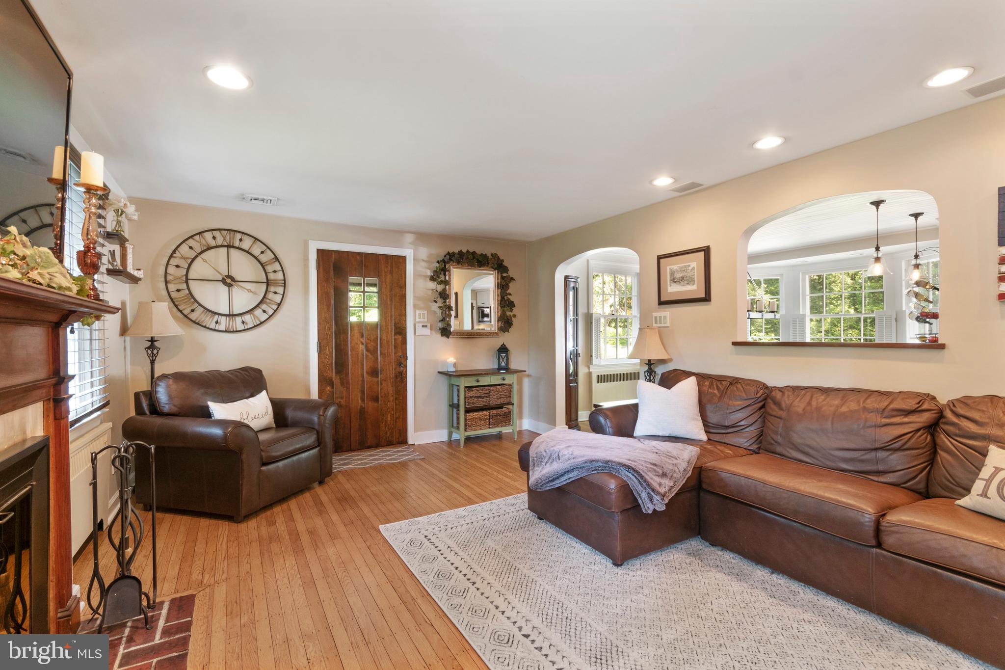 224 Woodward Road Media, PA 19063 - Photo 7 of 28 Living Room with view of Kitchen