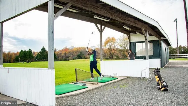 a view of a park with slide