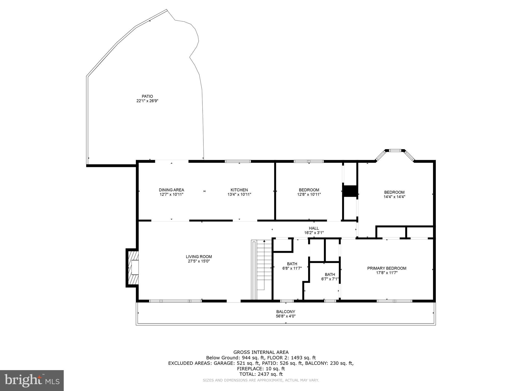 6202 Foxcroft Road Alexandria, VA 22307 - Photo 54 of 54 Upper Level Floor Plan