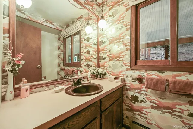 a view of a house with a mountain