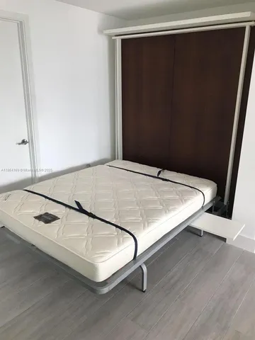 a room with a bed