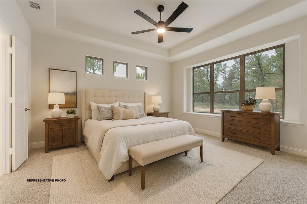 1032 Monaco Court Springtown, TX 76082 - Photo 10 of 18 a bedroom with a bed and a large window