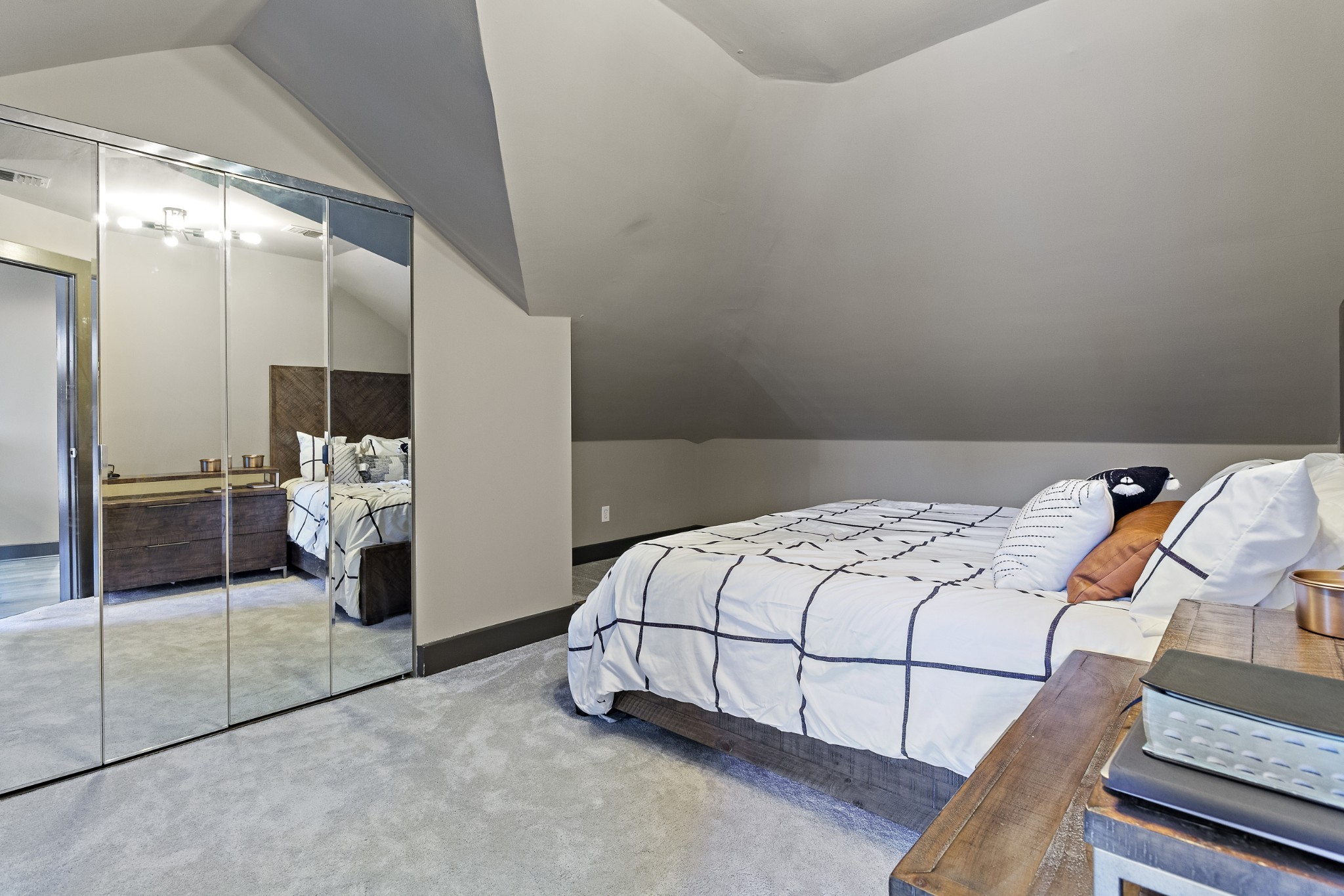 1598 Palmer Road Lebanon, TN 37090 - Photo 44 of 56 a bedroom with a bed and a mirror