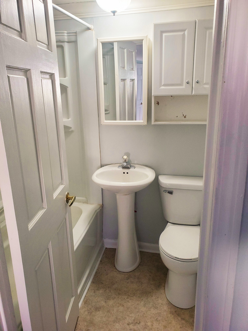 185 Eagle Point Road Fox Lake, IL 60020 - Photo 24 of 42 a bathroom with a sink toilet and mirror