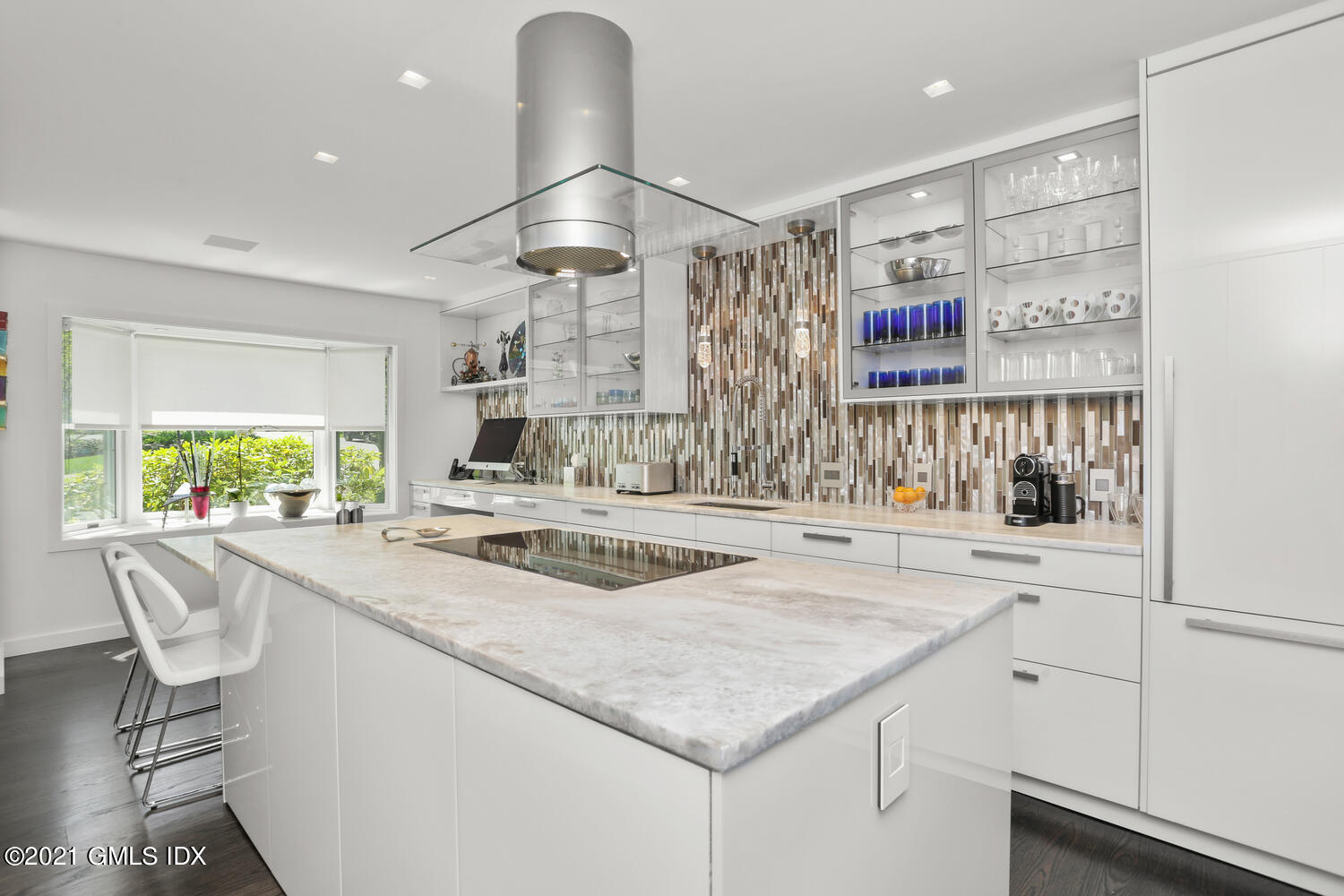 1 Old Church Road, Unit 7 Greenwich, CT 06830 - Photo 8 of 42 a kitchen with stainless steel appliances granite countertop a sink and a refrigerator