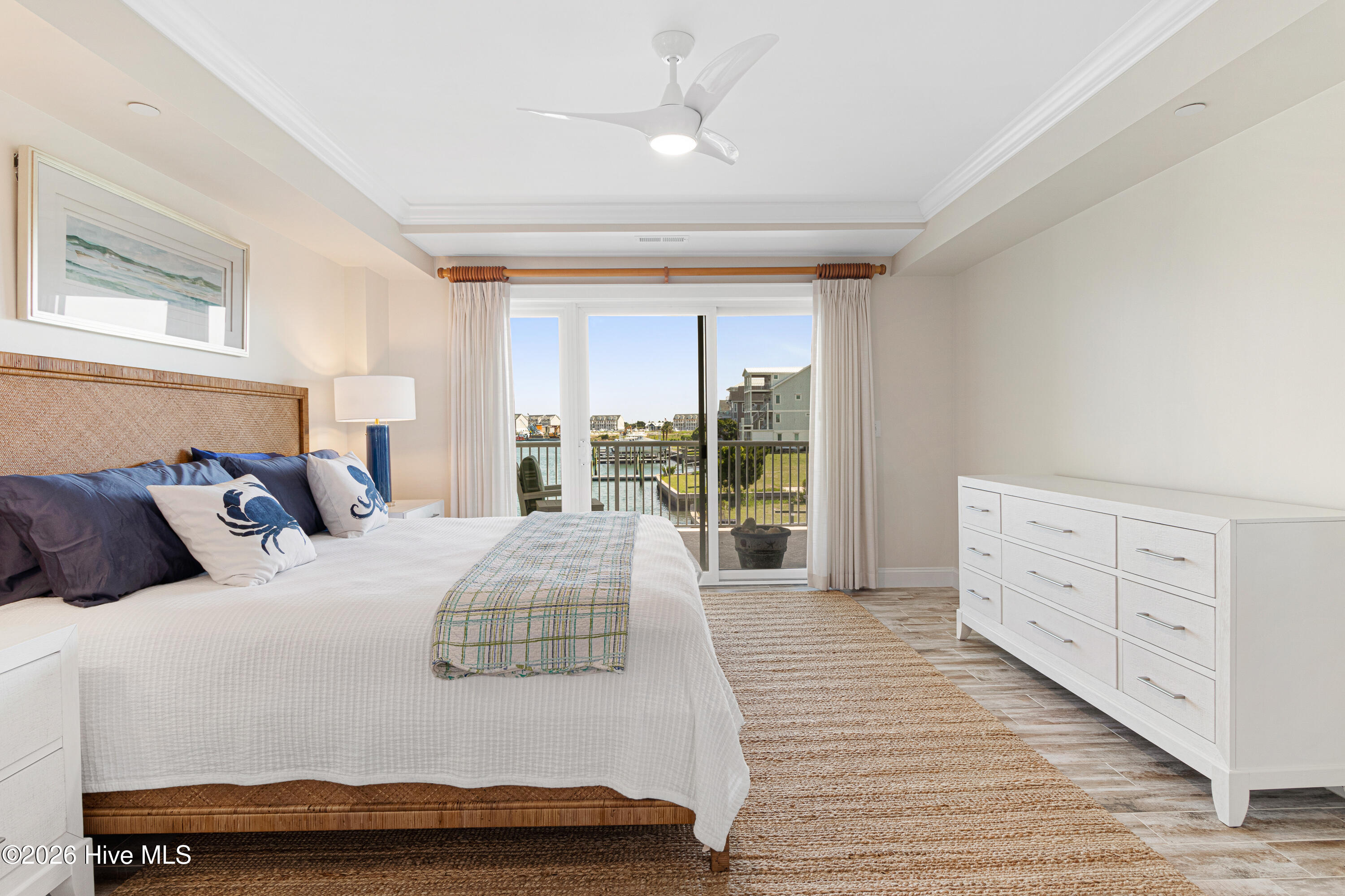 212 Old Causeway Road, Unit 107 & B13 SLIP Beaufort, NC 28516 - Photo 6 of 49 Primary suite with water views