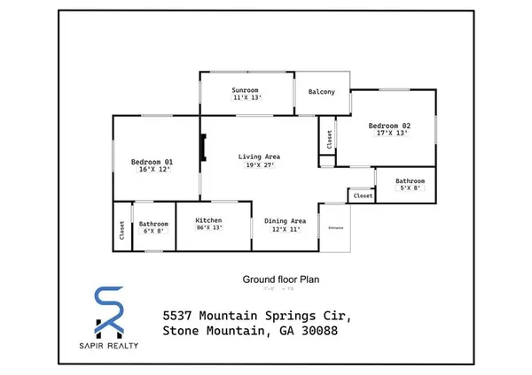 $1,550 | 5537 Mountain Springs Circle, Stone Mountain, GA 30088