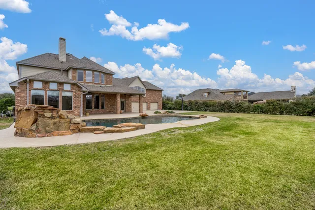 a view of a lake with outdoor space