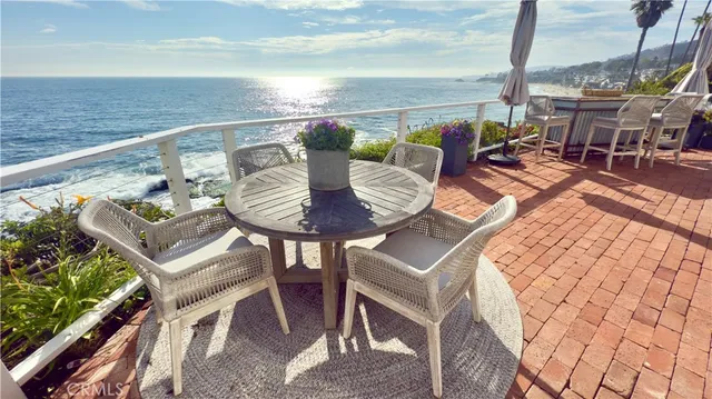 a view of a outdoor seating area