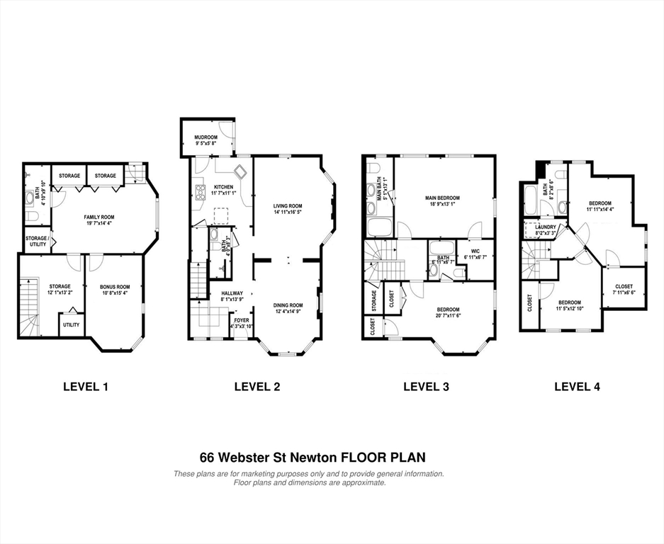 66 Webster Street, Unit 66 Newton, MA 02465 - Photo 40 of 40 a picture of a floor plan