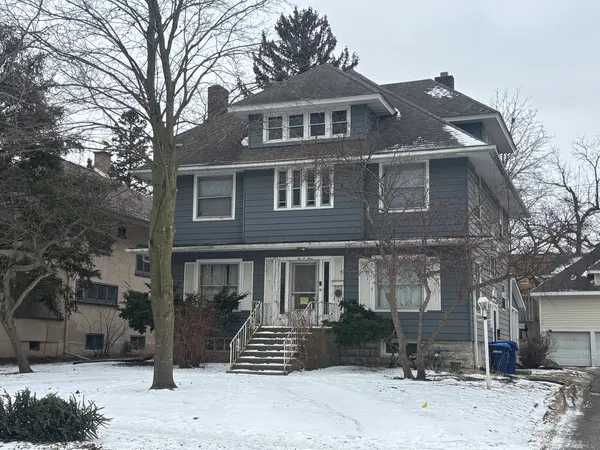 a front view of a house