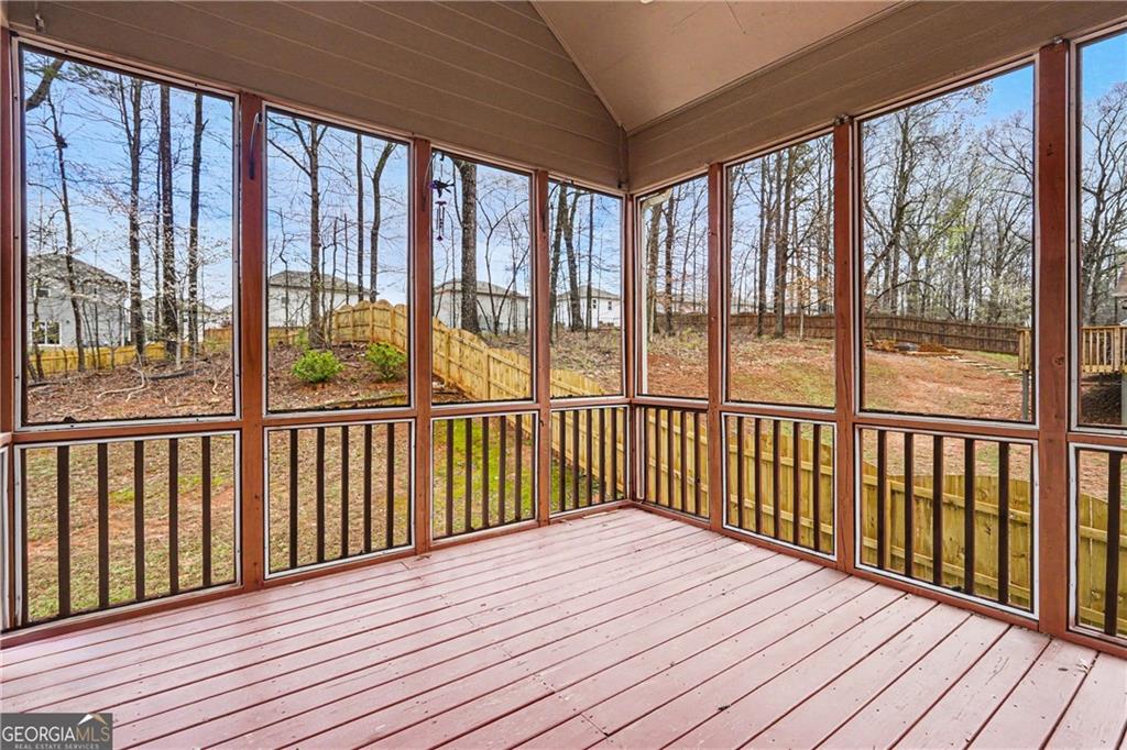 159 Sable Trace Trail Acworth, GA 30102 - Photo 31 of 40 a view of wooden balcony with wooden floor