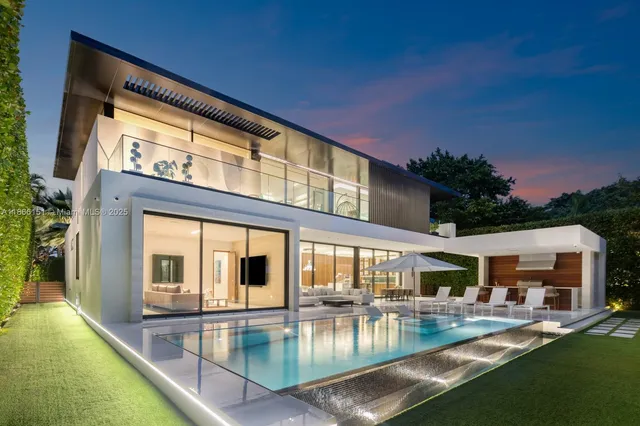 a view of pool with outdoor seating