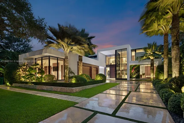 a front view of a house