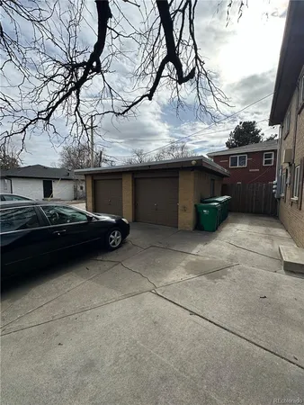 a car parked in front of a house
