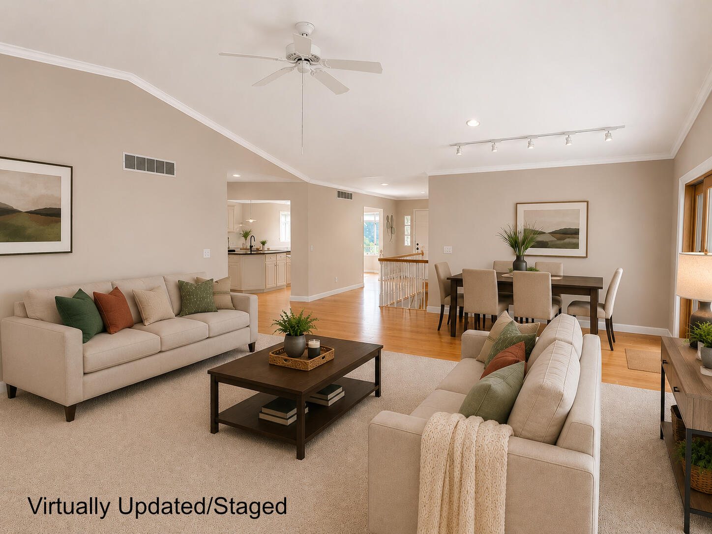 17871 North Fruitport Road Spring Lake, MI 49456 - Photo 10 of 38 Living Room and Dining Virtually Staged