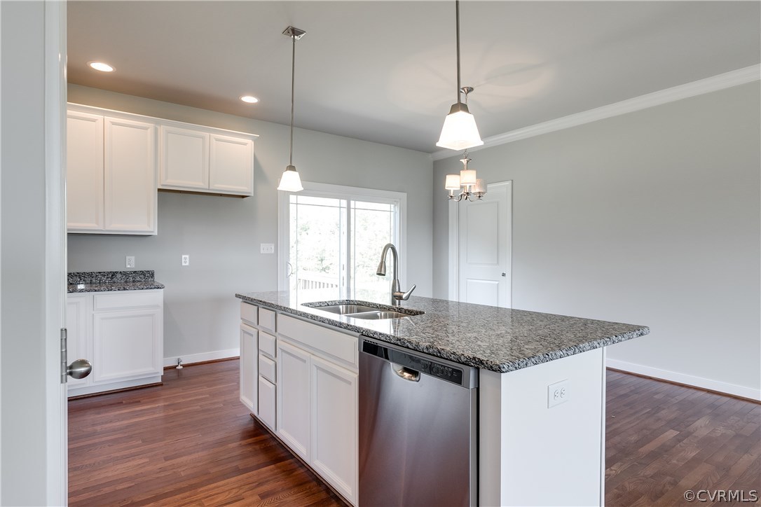 90 Hickory Ridge Circle Mineral, VA 23117 - Photo 10 of 23 a kitchen with a center island wooden floor and a center island