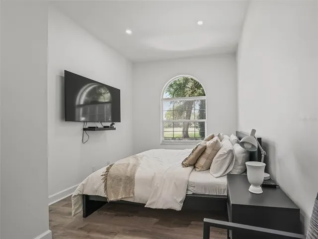 a living room with garden