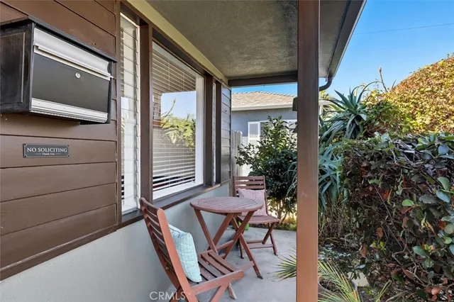 a view of an outdoor space with seating area