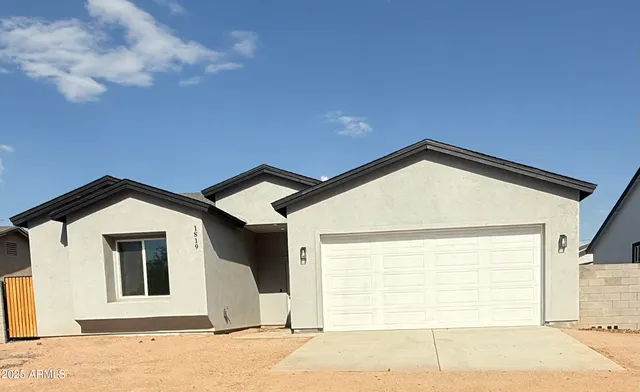 a front view of a house