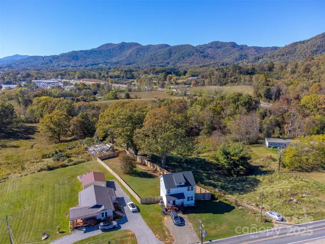 a view of a city with mountains