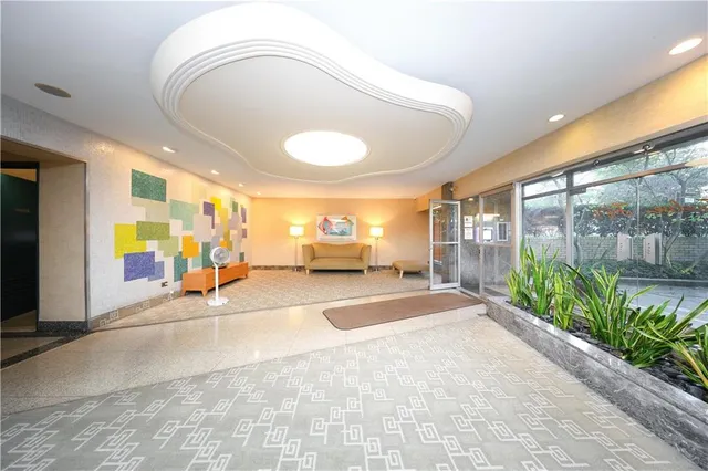 a view of a indoor basketball court