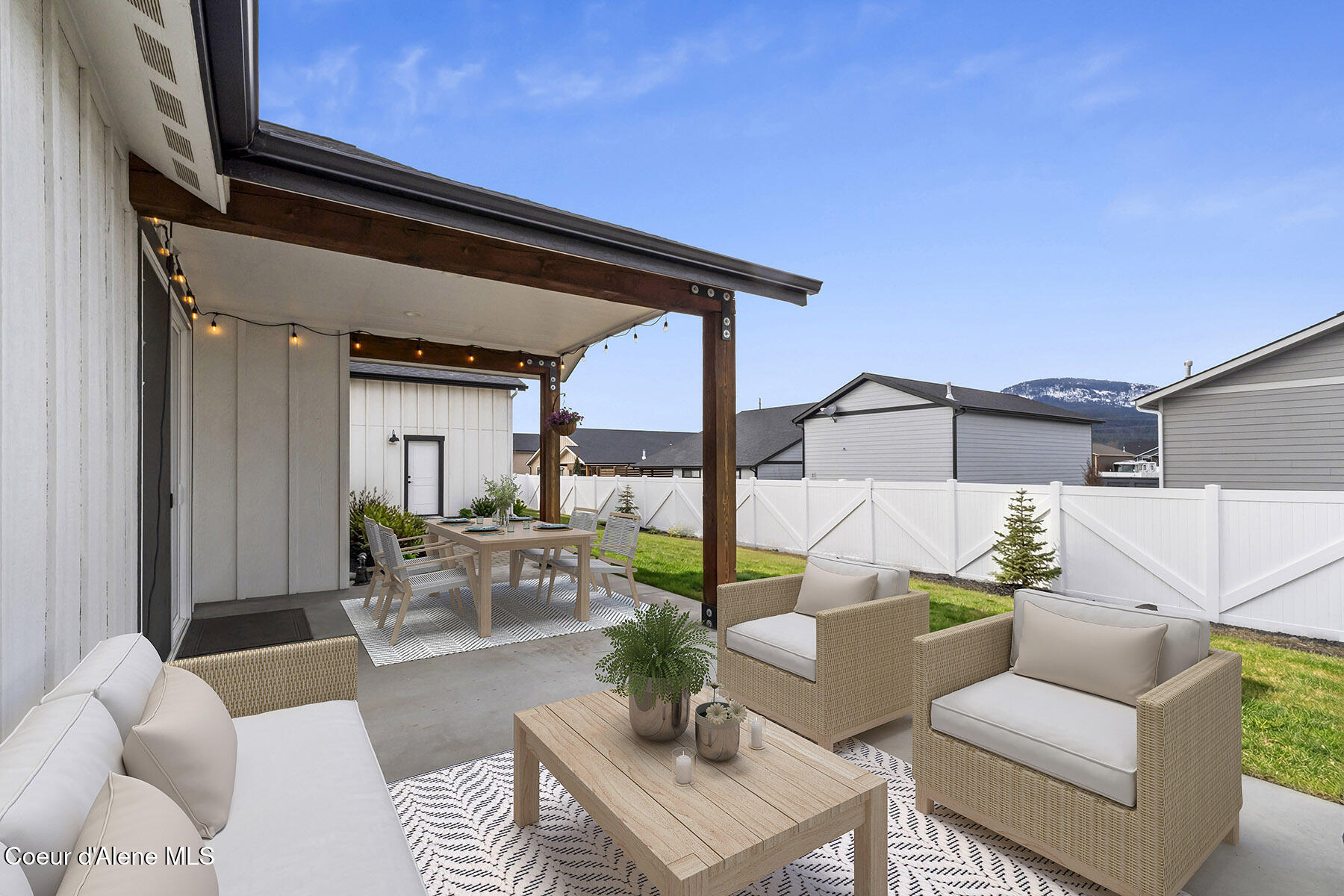 8781 West Seed Loop Rathdrum, ID 83858 - Photo 32 of 40 Backyard Patio with Mountain Views