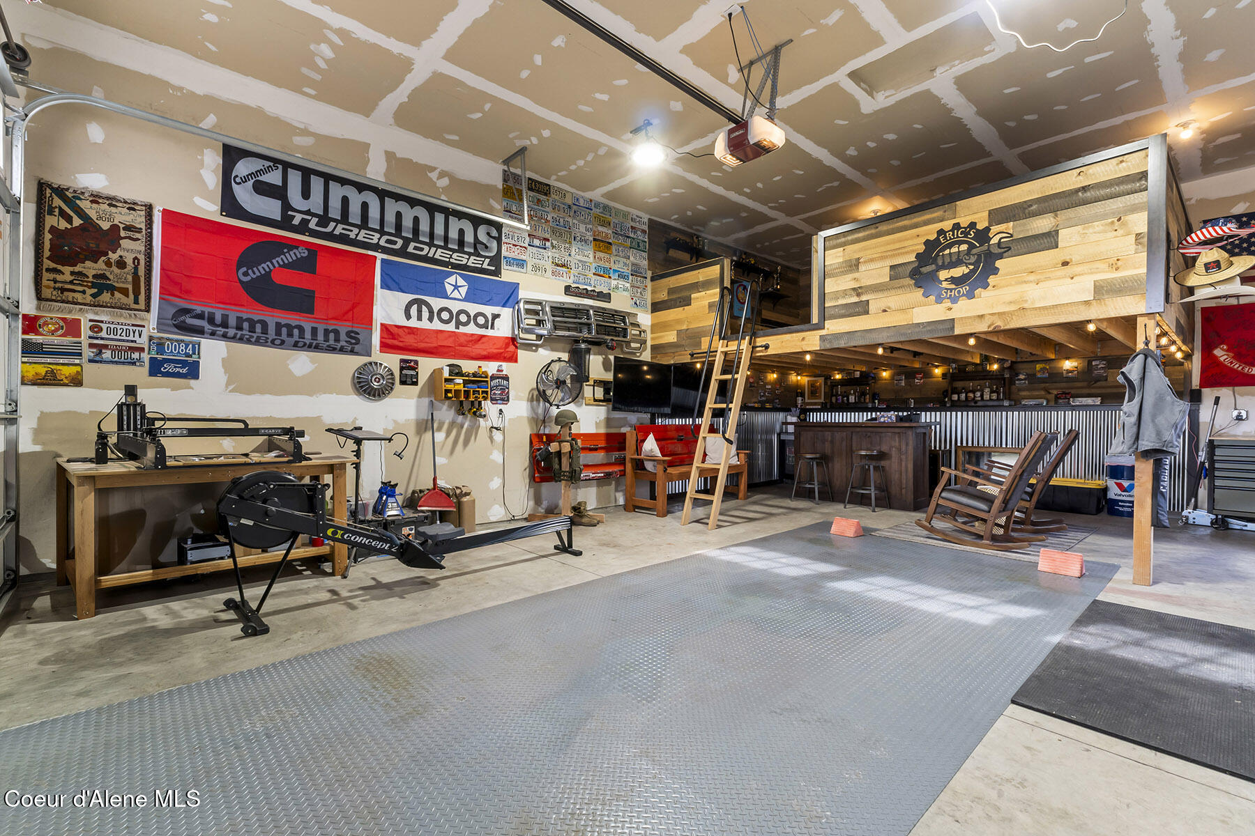 8781 West Seed Loop Rathdrum, ID 83858 - Photo 35 of 40 Finished Shop with Loft & Bar