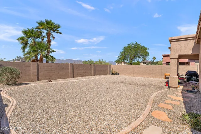 a backyard of a house