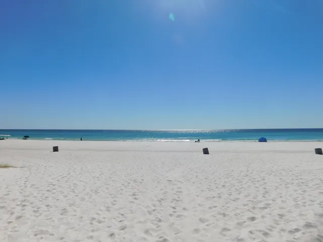 a view of an ocean beach