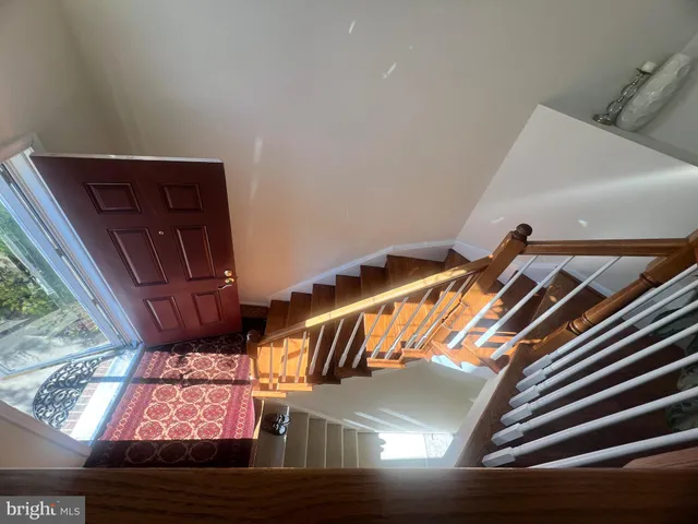 a view of stairs
