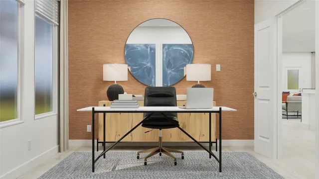 a view of entryway with wooden floor