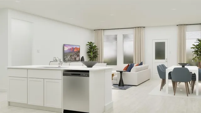 a living room with furniture and window