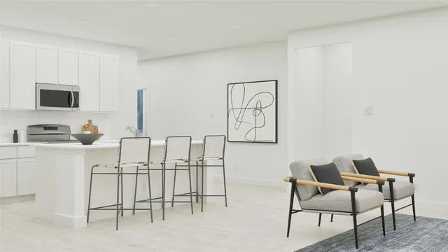 a workspace with furniture