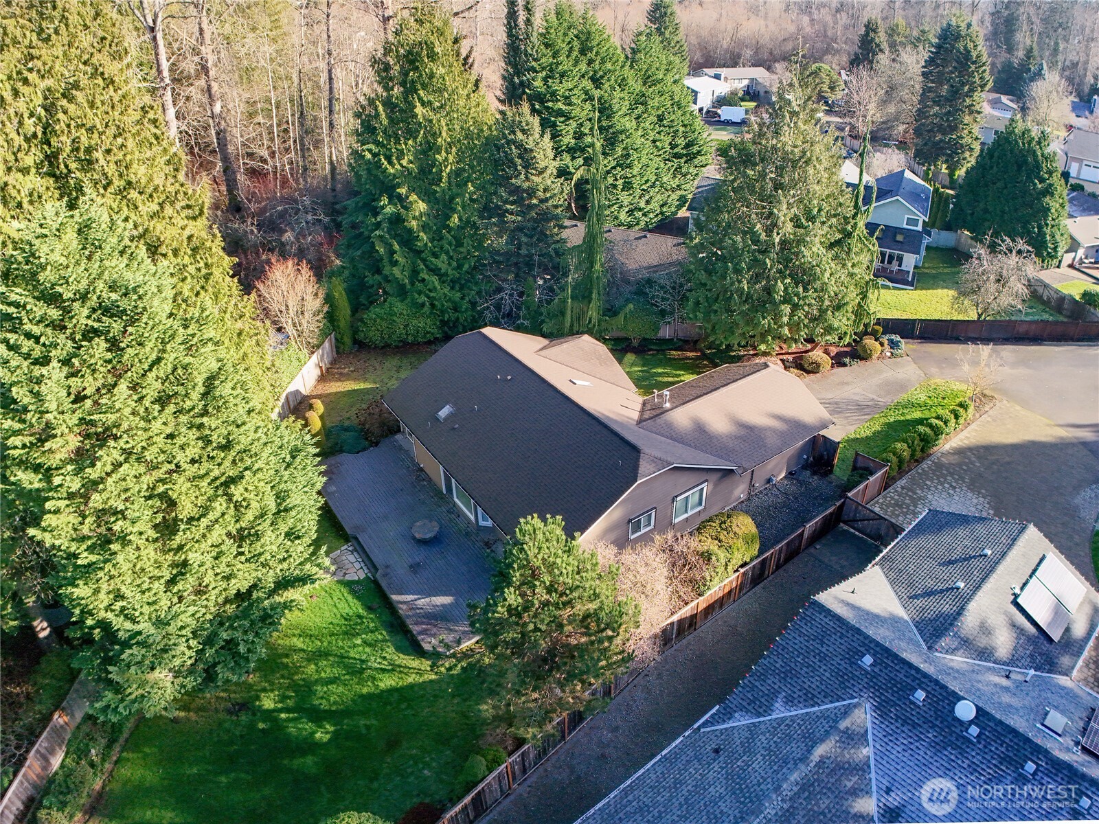 3413 Alaska Road Brier, WA 98036 - Photo 26 of 26 an aerial view of a house with yard swimming pool and outdoor seating